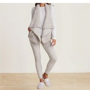 NWT Barefoot Dreams CozyChic Loop Fringe Cascading Vest